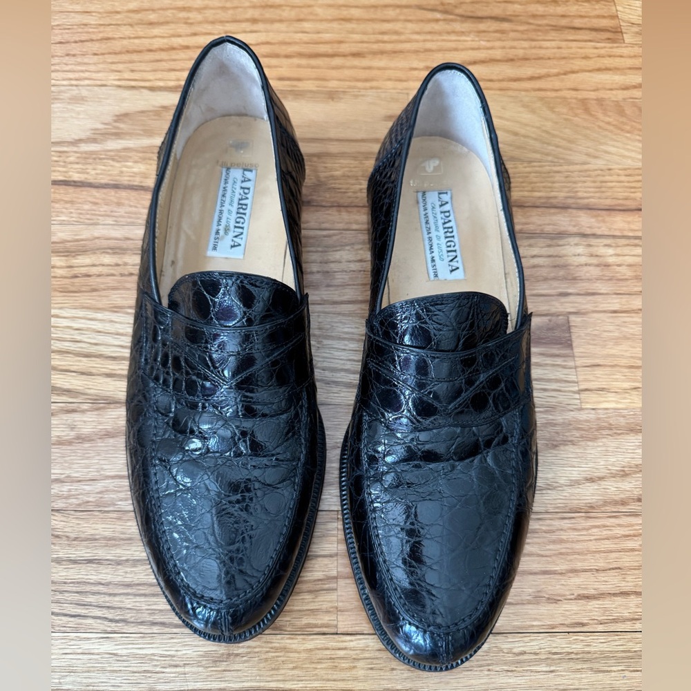 Italian Shoemakers Black Textured Men's Loafers